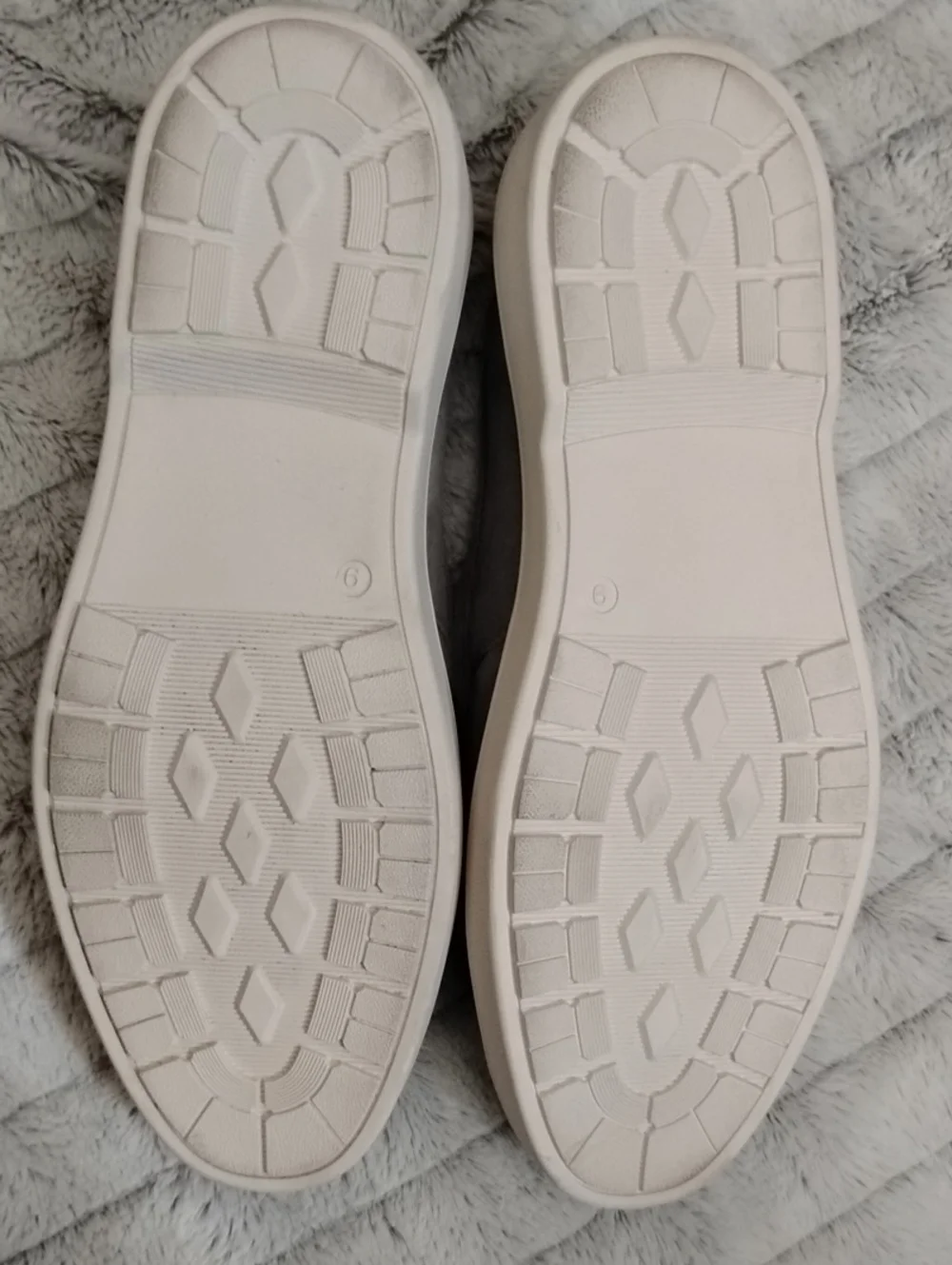 Franco Fortini Preppy Grey Suede Slip-On Loafers with White Sole